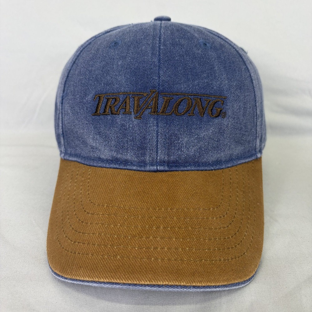 Travalong Hat Liberty Inc Baseball Cap Mens OSFM Blue Brown Adjustable Logo